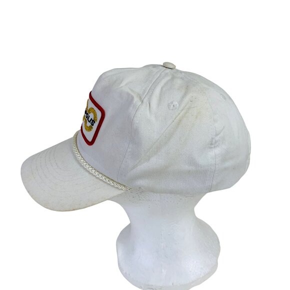 Indianapolis 500 Baseball Cap Anniversary Rope Strapback Hat White Gold 80s VTG - Picture 4 of 11
